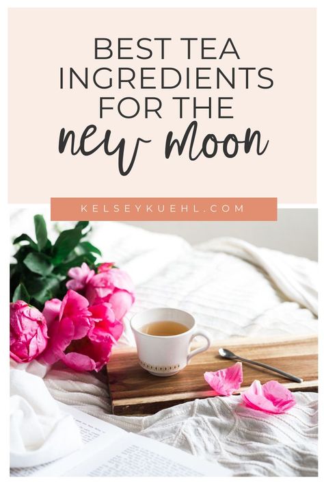 New Moon Witchcraft, New Moon Tea, New Moon Spells, Moon Mantra, New Moon Manifestation, Bath Tea Recipe, New Moon Intentions, Moon Witchcraft, Moon Intentions