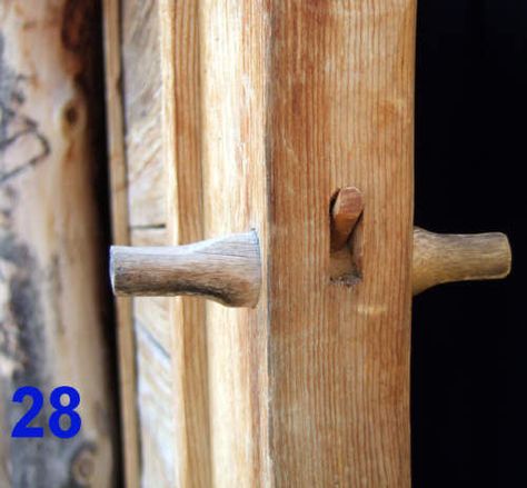 wooden door made without using nails, screws or glue. Wooden Lock, Mini Cabinet, Wooden Hinges, Door Latches, Stylish Doors, Wood Craft Projects, Classic Doors, Architectural Engineering, Shed Doors