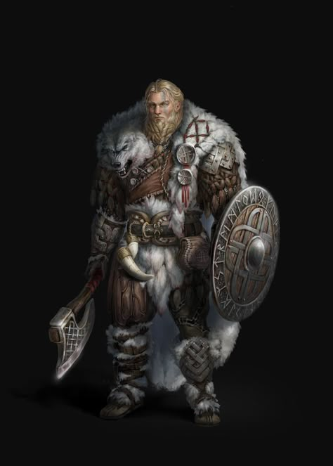 Fantasy Male Warrior, Barbarian Outfit, Male Viking, Ancient Scandinavia, Total Warhammer, Commander Wolffe, Fantasy Classes, Viking Character, Male Character Ideas