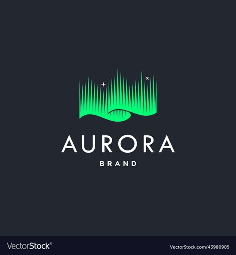 Aurora Logo Design Inspiration, Aurora Borealis Illustration, Northern Lights Logo, Aurora Icon, Aurora Logo, Sky Aurora, Northern Lights Design, Sky Logo, Pet Food Shop