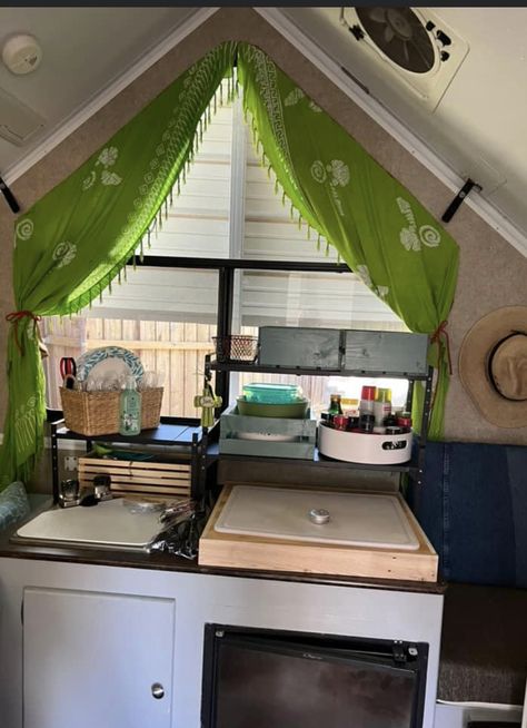 A Liner Camper, Aframe Camper, Trailer Office, Boat Mobile, Aliner Campers, A Frame Trailer, A Frame Camper, Campsite Ideas, Popup Camper Remodel