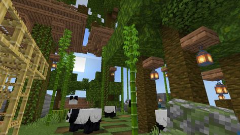 Animal Sanctuary Minecraft, Minecraft Animal Sanctuary, Minecraft Sanctuary, Panda Enclosure Minecraft, Minecraft Panda Enclosure, Panda Enclosure, Panda Sanctuary, Minecraft Panda, Panda Habitat