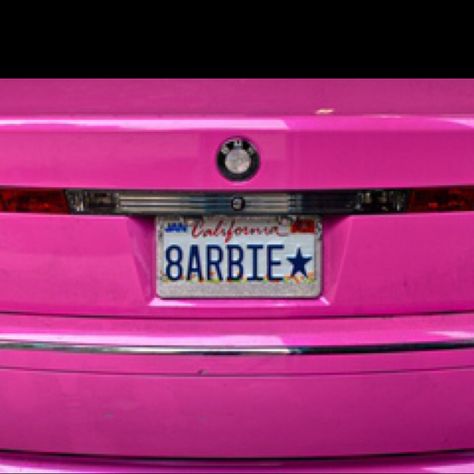 Barbie license plate Barbie Car, Tout Rose, Girly Car, Im A Barbie Girl, Pink Life, Malibu Barbie, Barbie Life, Pink Car, Barbie Dream