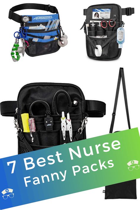 7 Best Nurse Fanny Packs. Nurse Fanny Packs help you stay organized and prepared. Let's look at what to look for when buying a nurse fanny pack. #thenerdynurse #nurse #nurses #nurseproducts #nurseorganizer #fannypack Fany Pack, Nurse Fanny Pack, Nurse Blog, Nurse Organization, Nurse Gear, Nursing Board, Belt Organizer, Emergency Room Nurse, Nursing Supplies