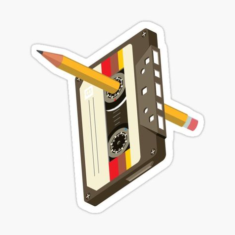 Vintage Rewind Cassette 90s Sticker on stickers, t-shirts, and more. Retro Vintage Stickers, 90s Aesthetic Stickers, 90s Stickers Png, Sticker 90s Png, Vintage 80s Aesthetic, Nostalgic Stickers, 90s Images, 90s Stickers Vintage, Cassette Tape Sticker