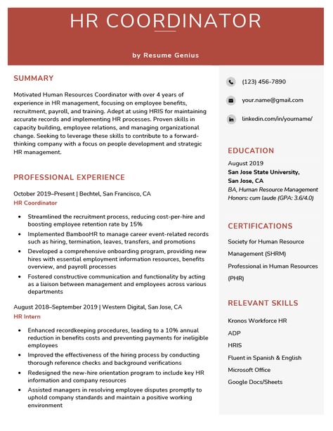 These HR coordinator resume examples and job-specific writing tips will help you make a resume that showcases your skills and gets you hired faster. Hr Manager Resume, Hr Generalist Resume, Hr Coordinator, Resumes Examples, Resume Summary Statement, Basic Cover Letter, Human Resources Resume, Hr Resume, Resume Summary Examples