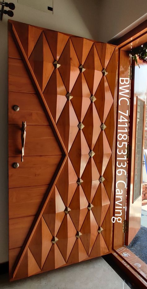 Classroom Door Themes, Luxury Door Design, Teak Wood Main Door Design, Main Door Design Photos, Wardrobe Knobs, Wooden Door Entrance, Door Folding, House Main Door, House Front Door Design