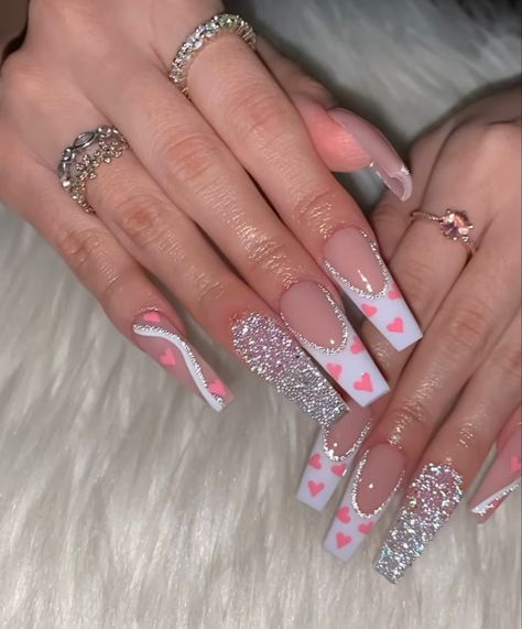 S Nails Designs, Nails Design Valentines, Nail Design Valentine, Valentine Nails Design, Valentine Nails Designs, Valentines Nail Ideas, Valentine Nails Ideas, Valentine Nail Design, Valentines Nails Ideas