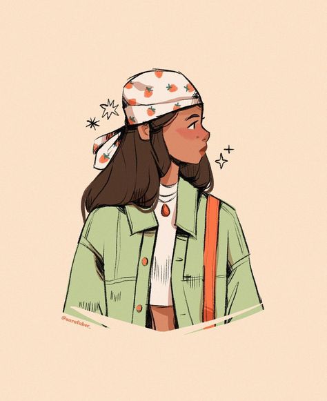 Sara Faber ✏️ on Instagram: “thanks everyone for helping me with the colors! 🌿🪲🍓 felt like doing a warm up sketch again today :) For behind the scenes, tutorials,…” Procreate Cartoon People, Sara Faber, Procreate Cartoon, Children Fashion Sketch, Bullet Art, Hello Kitty Crafts, Thanks Everyone, Deep Art, Story Ideas Pictures