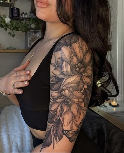 Arm Sleeve Tattoos For Women, Feminine Tattoo Sleeves, Neck Tattoos Women, Tattoos For Women Half Sleeve, Forearm Tattoo Women, Tattoos For Black Skin, Leg Tattoos Women, Pretty Tattoos For Women, Dope Tattoos For Women