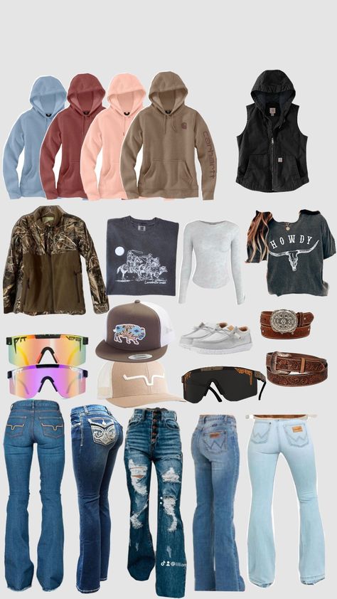 Western clothes Western Girl Christmas List, Western Closet Staples, Western Clothes Aesthetic, Grunge Western Outfits, Western Day Outfit, Lazy Western Outfits, Comfy Western Outfits, Western School Outfits, Hairstyles With Curled Hair