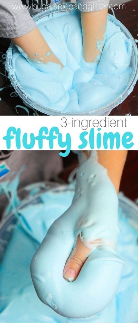 12 DIY Slime Recipes - Fluffy Slime Fluffy Slime Recipe, Kid Science, How To Make Slime, Fluffy Slime, Slime Recipe, Diy Slime, Kids Ideas, Camping Ideas, Science For Kids