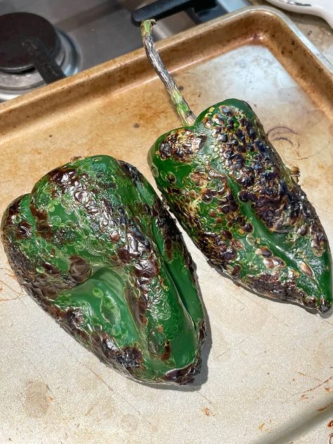 How to Roast Poblano Peppers - Hot Rod's Recipes How To Roast Poblano Peppers, Poblano Peppers Recipes, Roasted Poblano Peppers, Roasted Poblano, Poblano Peppers, How To Roast, Stuffed Poblano Peppers, Roasted Peppers, Peppers Recipes