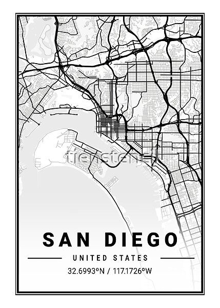 These are beautiful prints of the world's most famous cities. You will not find a similar print at this great price.These maps are made inhouse by us, so if you require a city not currently in stock - request it! We will be happy to make one for you! Map Of San Diego, San Diego Map Art, San Diego Map, Shot Ski, Literature Project, Quill Art, Golden Hall, San Diego City, Light City