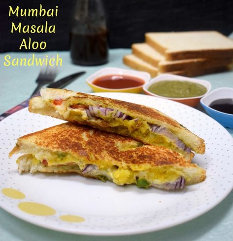 Masala Aloo, Mumbai Street, Sandwich Platter, Green Chutney, How To Make Sandwich, Cheese Sandwich, Cheese Sandwiches, Non Stick Pan, Pressure Cooking