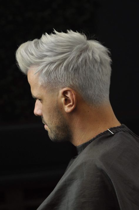 Men’s Hair 2023, Grey Hair Color Men, Indigo Hair Color, Platinum Blonde Hair Men, Ash Gray Hair Color, Silver Hair Men, Silver Hairstyles, White Hair Men, Bleached Hair Men