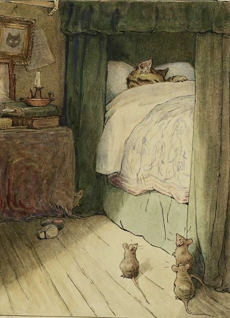 Beatrix Potter, A Cat, Bed, Green, On Instagram, Instagram, Art