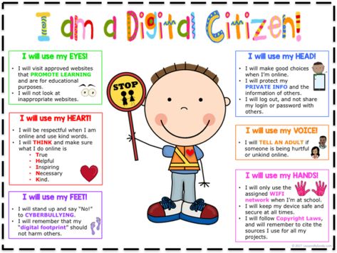 Digital Citizenship Lessons, Digital Citizen, Technology Posters, Computer Class, Digital Citizenship, Media Literacy, Digital Literacy, Dual Language, Beginning Of The School Year