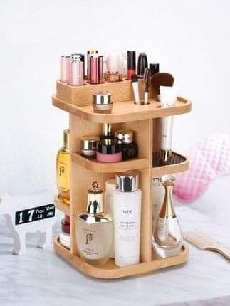 Wood Makeup Organizer, Wooden Makeup Organizer, Rangement Makeup, Makeup Vanity Storage, Furniture Design Chair, Wooden Organizer, House Design Pictures, Essential Oil Storage, College Apartment Decor