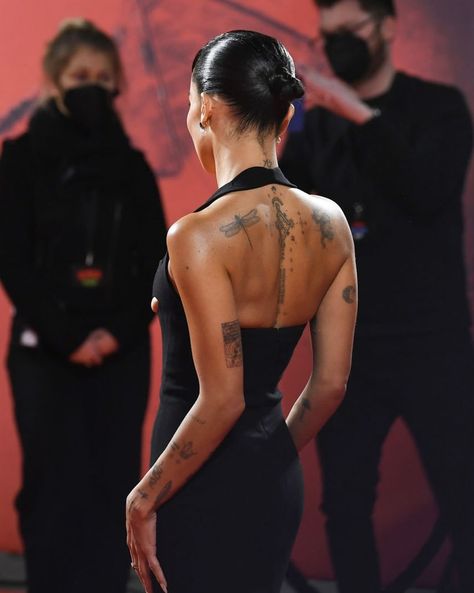 Zoe Kravitz Tattoos, Any Tattoo, Polish Tattoos, Stylist Tattoos, Zoe Kravitz, Dainty Tattoos, Dream Tattoos, Back Tattoos, Dope Tattoos