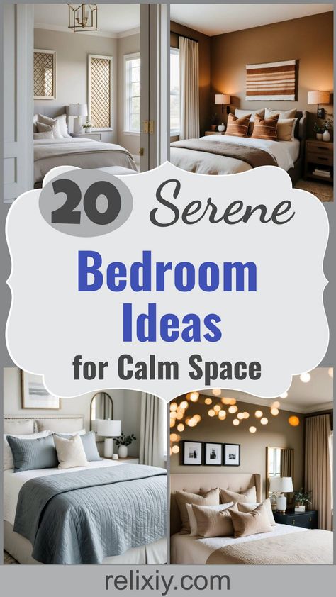 20 Neutral Bedroom Ideas For A Calm and Serene Space Neutral Bedroom Inspo Aesthetic, Spa Feel Bedroom Ideas, Calming Master Bedrooms Decor, Zen Room Ideas Bedrooms, Clean Minimalist Bedroom, Spa Inspired Bedroom, Cozy Color Schemes, Spa Bedroom Ideas, Cute Bedrooms