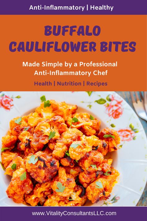 Here's a simple recipe for a healthy snack, appetizer or side dish made with almond flour that you're sure to love. This recipe is tested and approved by a professional anti-inflammatory chef and came right out of The Official Anti-Inflammatory Diet Masterclass. Prepare it in your oven or air fryer. Anti Inflammation Air Fryer Recipes, Healthy Buffalo Cauliflower, Gundry Recipes, Air Fryer Buffalo Cauliflower, Muffins Cake, Inflammation Recipes, Anti Inflammation Recipes, Buffalo Cauliflower Bites, Inflammatory Recipes