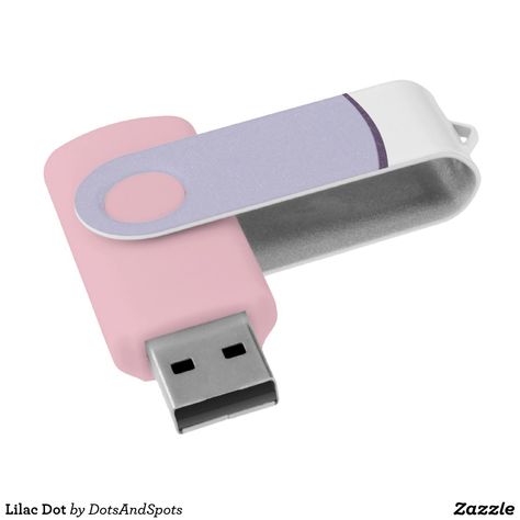 Lilac Dot USB Flash Drive Usb Aesthetic, Thumb Drive, Pretty Things, Flash Drive, School Supplies, Usb Flash Drive, Lilac, Flash, Dots