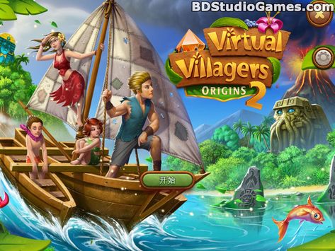 Virtual Villagers: Origins 2 Free Download - BDStudioGames Virtual Families 2, Virtual Villagers, Virtual Families, San Francisco Zoo, Build Your Own Boat, New Puzzle, Resource Management, Simulation Games, Losing A Child