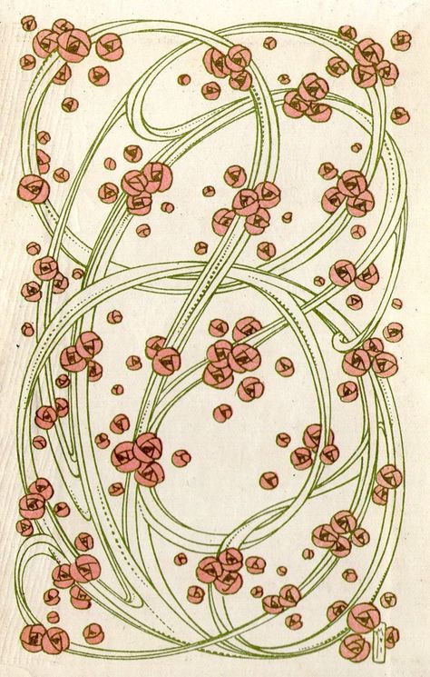 Art Nouveau Design Pattern, Art Nouveau Tattoo, Motifs Art Nouveau, Nouveau Tattoo, Art Nouveau Illustration, Art Nouveau Antiques, Art Nouveau Pattern, Art Deco Illustration, Glasgow School