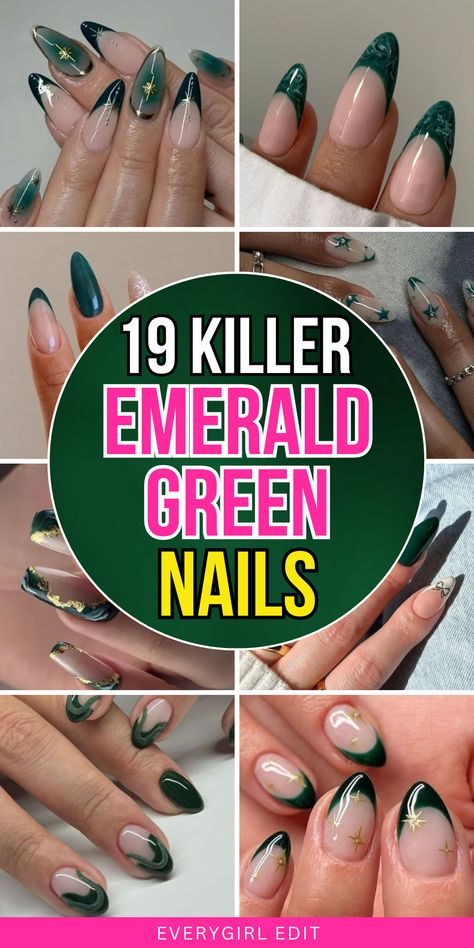 emerald green nails, emerald green nail designs, emerald green nail art, emerald green nail ideas, emerald green nail inspo, emerald green nails 2024, emerald green nail designs 2024, best emerald green nails, best emerald green nail designs. Winter Nails Acrylic Dark Green, Nails Acrylic With Green, Emerald Green Gel Polish, Forest Green Gel Nails Short, Easy Green Nail Art, Simple Green Nails Square, Emerald Green Nails Wedding, Green Gold Ombre Nails, Elegant Green Nail Designs