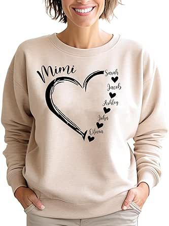 Good Gift Ideas, Grandma Shirt, Personalized Grandma, Gift For Grandma, Heart Shirt, Christmas Birthday, Mother's Day, Birthday, Christmas