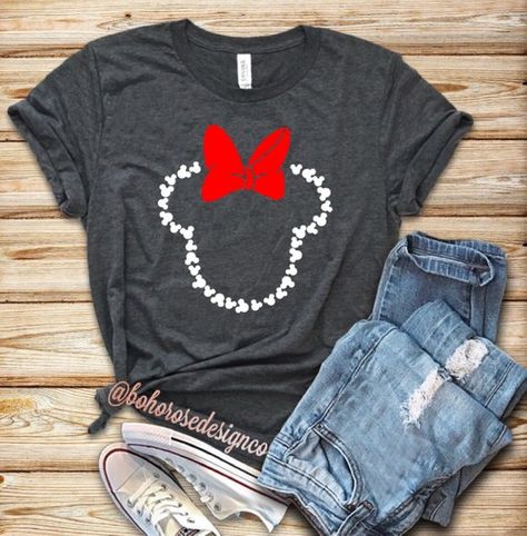 Disneyland Shirt Ideas, Disney Shirt Designs, Disney Attire, Disney Gear, Disney Trip Outfits, Minnie Mouse Shirt, Disneyland Shirt, Designs For Cricut, Disney World Outfits