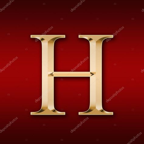 Huawei Wallpapers, Typography Love, Photo Gold, Letter H, Gold Letter, Mood Off Images, Gold Letters, Red Background, Photo Stock