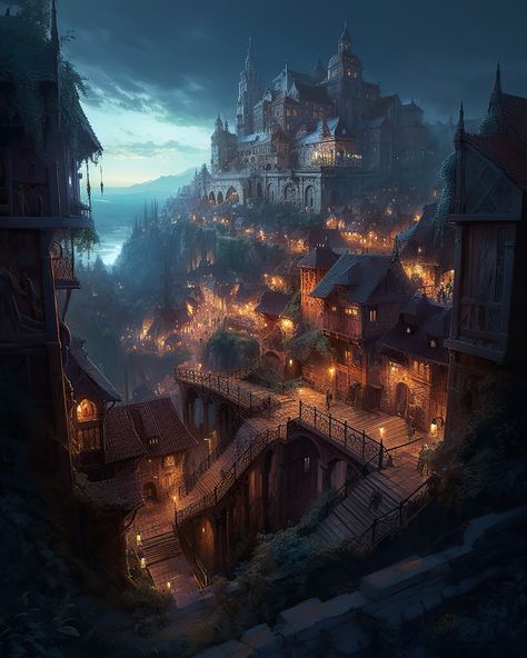 Fantasy Environment Concept Art, Castle Concept Art, Fantasy Castles, Fantasy Environment, Fantasy Locations, Fantasy Buildings, Fantasy Village, Fantasy Town, Concept Art World