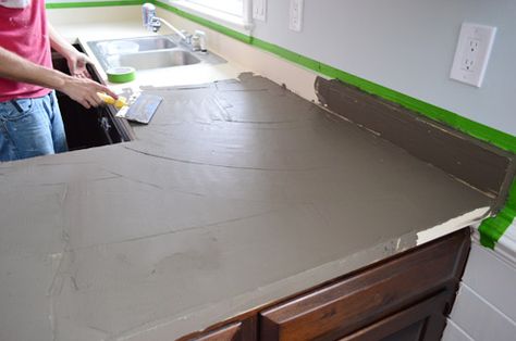 Concrete Over Laminate Countertops, Ardex Feather Finish, Concrete Counters, Concrete Counter, Young House, Young House Love, Top Decor, Laminate Countertops, Kitchen Redo