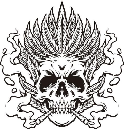 Herbalife Motivation, Indian Skull Tattoos, Skull Coloring, Skull Stencil, Skull Coloring Pages, Leaf Outline, Logo Design Inspiration Branding, Cool Small Tattoos, Leaf Drawing