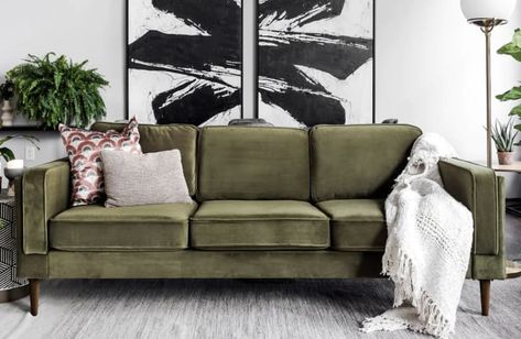 Small Dining Nook, Pink Velvet Couch, Olive Sofa, Albany Park, Olive Green Velvet, Parks Furniture, Blue Velvet Sofa, Comfortable Couch, Perfect Sofa