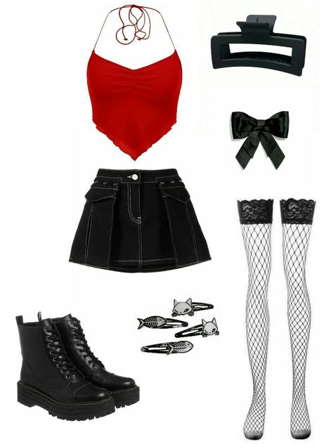 Outfit aesthetic Outfit Gothic Arcade Aesthetic Outfit, Arcade Outfit, General Outfit, Arcade Aesthetic, Cute Concert Outfits, Preformance Outfits, Stage Outfit, Concert Outfits, Aesthetic Outfit