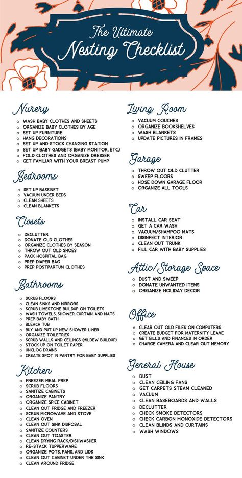 Nesting Pregnancy, Deep Cleaning Lists, Baby Clothes Organization, Baby Checklist, Baby Gadgets, Baby Planning, Fantastic Baby, Baby Sleep Problems, Baby Prep