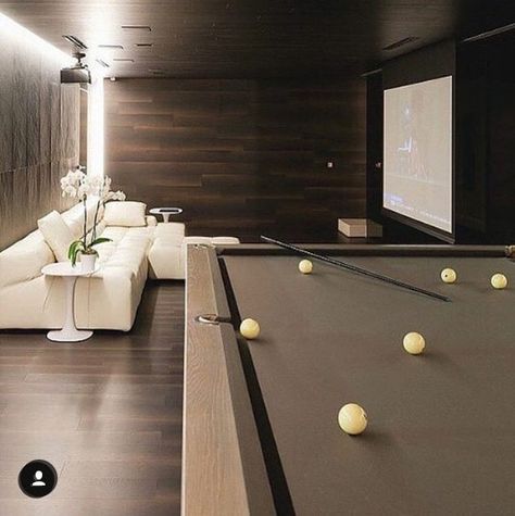 recreational room ' — Interior Design Gentleman’s Essentials recreational room Snooker Room, Villa Architecture, Pool Table Room, Contemporary Villa, Pool Rooms, Game Rooms, Billiard Room, Ikea Hacks, Pool Table