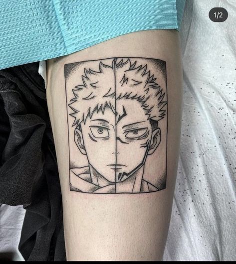 Jujutsu Kaisen Tattoo Ideas, Jujutsu Kaisen Tattoo, Tattoos Simple, One Piece Tattoos, Tattoo Inspiration Men, Omerta Tattoo, Small Tattoo Ideas, Back Of Shoulder Tattoo, Tattoo Design Book