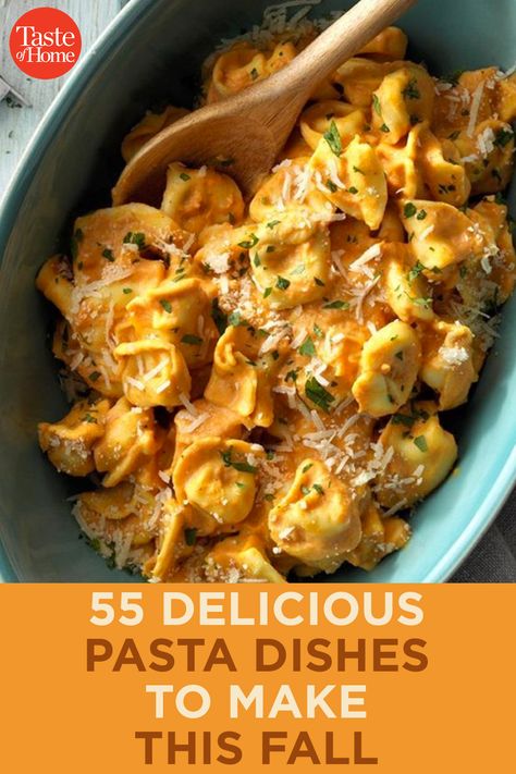 55 Delicious Pasta Dishes to Make this Fall Thanksgiving Pasta, Fall Pasta Recipes, Sweet Potato And Sausage, Confetti Dip, Recipes Supper, Fall Pasta Dishes, Sweet Potato Sausage, Best Potluck Dishes, Pasta Recipes Easy