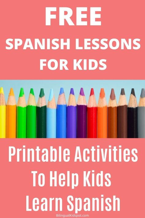 Spanish Words For Kids, Preschool Spanish Lessons, Spanish For Kids, Free Spanish Lessons, Learning Websites For Kids, Spanish Learning Activities, Preschool Spanish, Basic Spanish, Basic Spanish Words