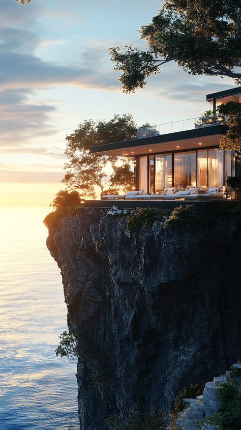 Magnificent Villa on Cliff Overlooking Vast Ocean Views Cliff Mansion, Villas Luxury, Ocean Views, Infinity Pool, Coastal Living, Luxury Villa, Ocean View, Breathtaking Views, Ideal Home