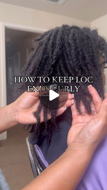 Loc Styles That Cover Edges, Starter Locs On Long Hair, Curly Loc Ends, Curly End Dreads, Instant Locs Curly Ends, Loc With Curly Ends, Locs Combed Out Ends, Loose End Locs, Locs With Combed Out Ends