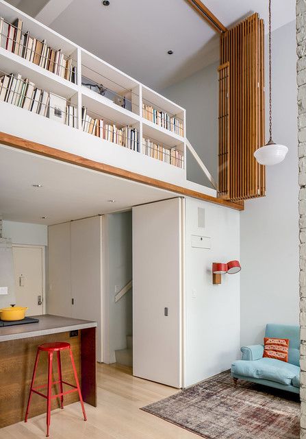 Mezzanine Ideas, Mezzanine Loft, Mezzanine Storage, Reading Loft, Loft Railing, Mezzanine Bedroom, Tiny Loft, Snug Room, Loft Stairs