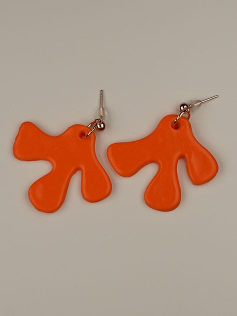 Coral Clay, Design Accessories, Earrings Summer, Orange Coral, Summer Design, Screw Back Earrings, Accessories Jewelry, Polymer Clay Earrings, Clay Earrings