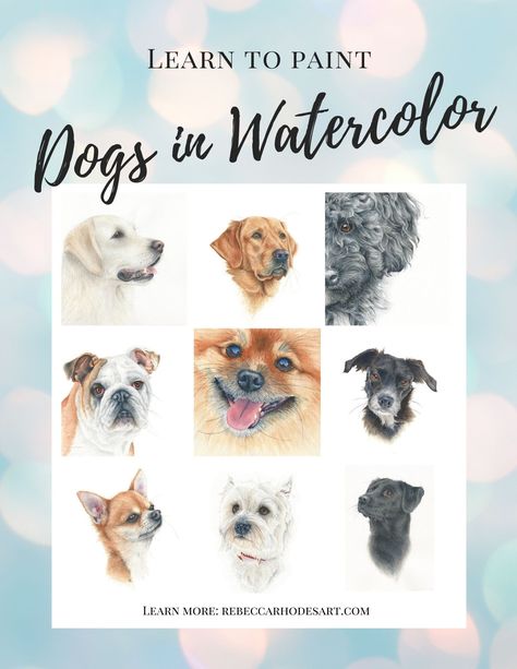 Abstract Watercolor Tutorial, Paint Realistic, Dog Watercolor Painting, Portraits Pop Art, Dog Portraits Painting, Watercolor Dog Portrait, Paint Your Pet, Time Drawing, Watercolor Paintings For Beginners