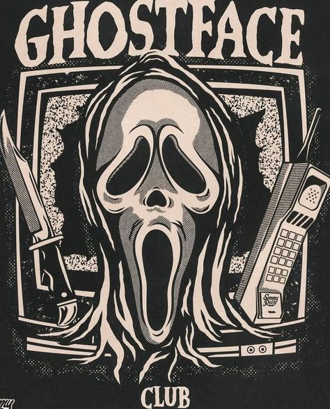 Horror Movie Poster Drawing, Ghost Face Poster, Horror Panels, Scream Fan Art, Ghostface Poster, Academia Posters, Scream Vintage, Scream Poster, Dark Academia Posters