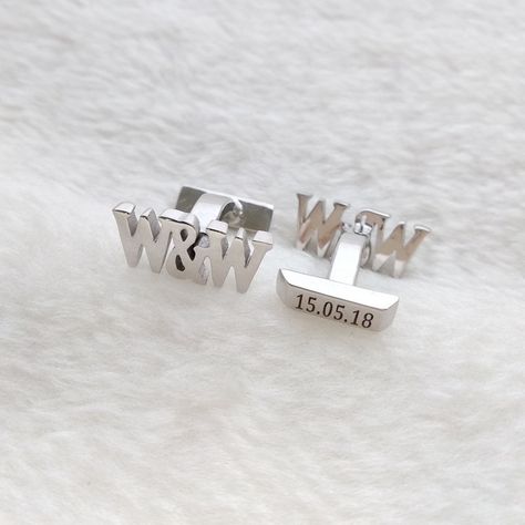 Custom Initials Cufflinks,Groom Wedding Date Cufflinks,Letter Cufflinks,Personalized Wedding Cufflinks,Father's Day Gift,Best Gift for Him Rustic Wedding Groom, Wedding Cufflinks Groom, Monogrammed Cufflinks, Initial Cufflinks, Wedding Cuff Links, Friend Rings, Engraved Cufflinks, Groom Cufflinks, Wedding Cuff